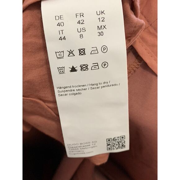 BOSS HUGO BOSS Women's Terracotta Straight-Leg Pant SZ 8 - Picture 10 of 13